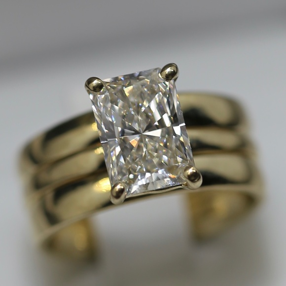 2 carat Diamond ring yellow gold - Picture 4 of 13